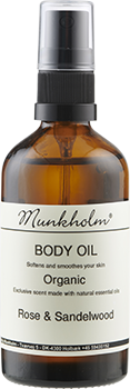 Body oil 100ml. Rose & sandelwood